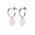 Peach | .925 Sterling Silver | Mermaid Glass Pebble Huggie Earrings